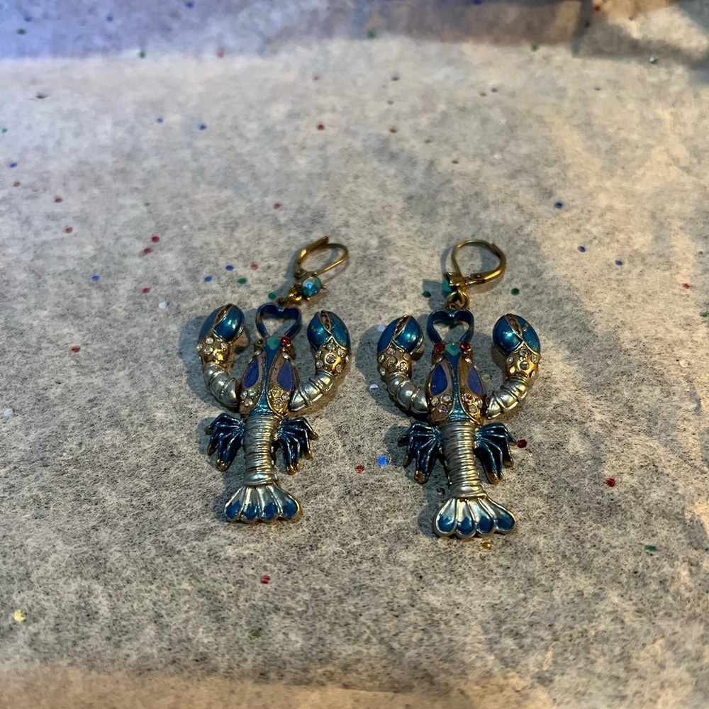 Betsey Johnson Lobster Earrings